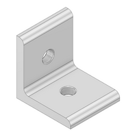 40-510-1 MODULAR SOLUTIONS ANGLE BRACKET<br>45MM TALL X 45MM WIDE W/ HARDWARE